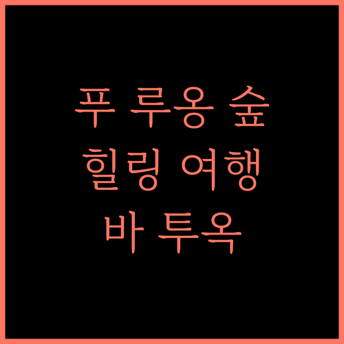 푸 루옹 홈 추천! 바 투옥의 자연 속에서 즐기는 힐링 여행