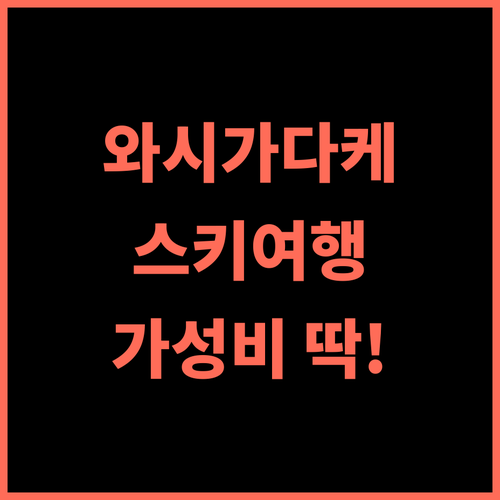 와시가다케 고원 호텔 본관 신관 추천 후기.. 가성비 스키 여행에 딱!