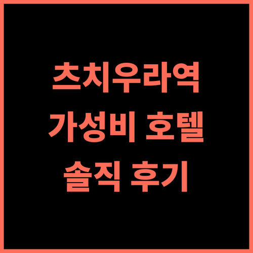 더 셀렉톤 쓰치우라 에키마에 방문객 추천 후기 가성비와 편안함 모두 갖춘 호텔