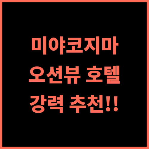 워터마크 호텔 오키나와 미야코지마 추천 후기 완벽한 휴가를 위한 선택 미야코지마여행 오션뷰호텔 가족여행