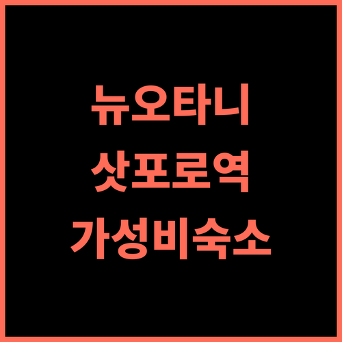 뉴 오타니 인 삿포로 솔직 추천 후기 삿포로역 도보 5분 가성비 호텔 삿포로여행 추천호텔 가성비숙소