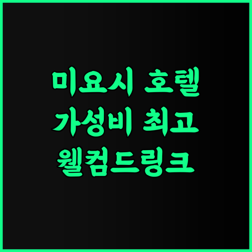 미요시 호텔 크라운 힐스 추천 후기! 가성비 최고, 웰컴 드링크는 감동! 미요시여행 가성비호텔 일본호텔